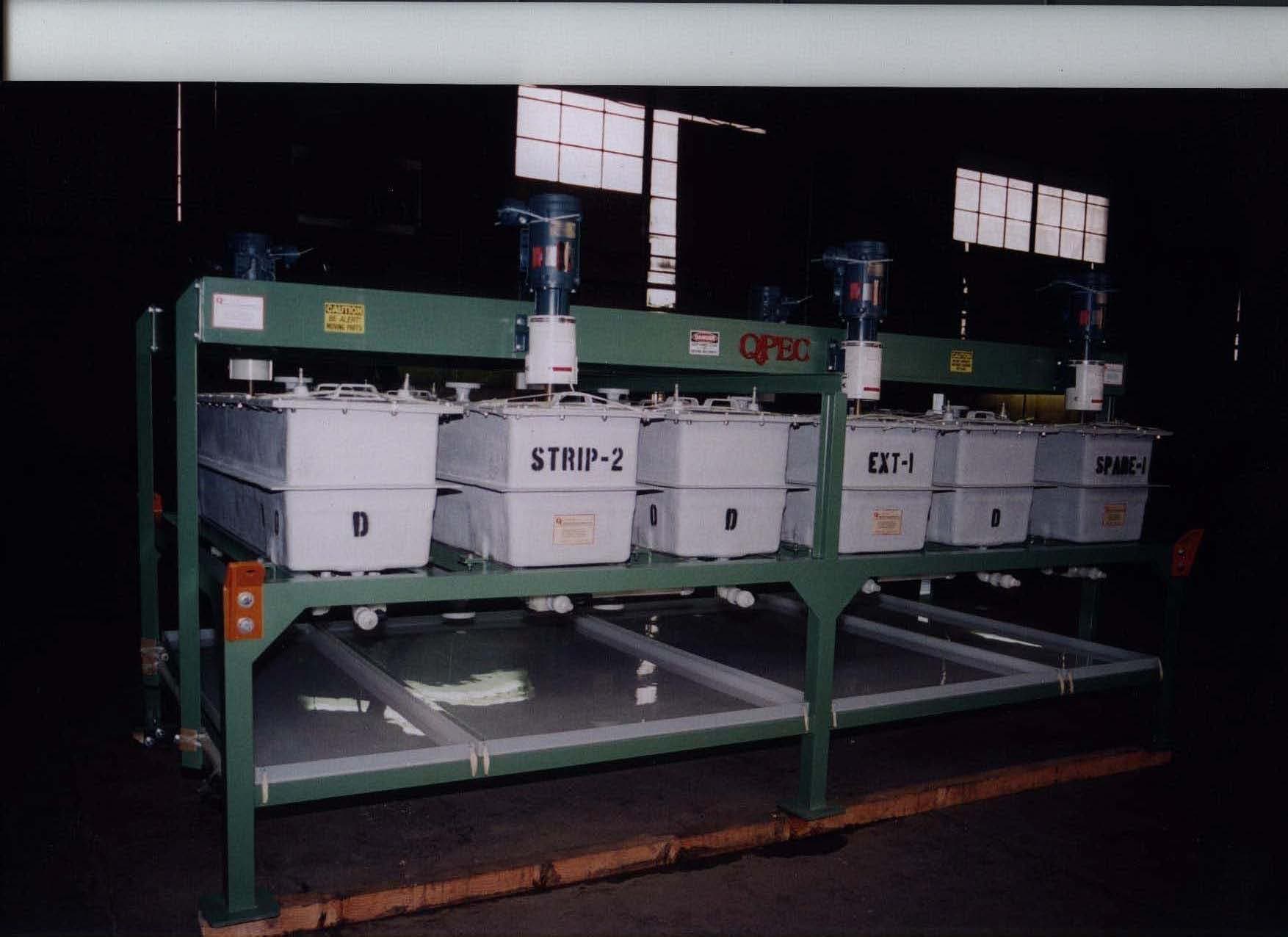 QPEC mixer-settler pilot plant unit with extraction and strip stages